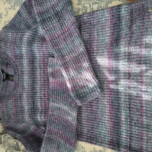 Women's Multicolor Crew Neck Sweater